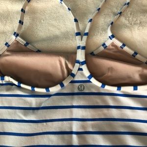Striped lululemon workout top